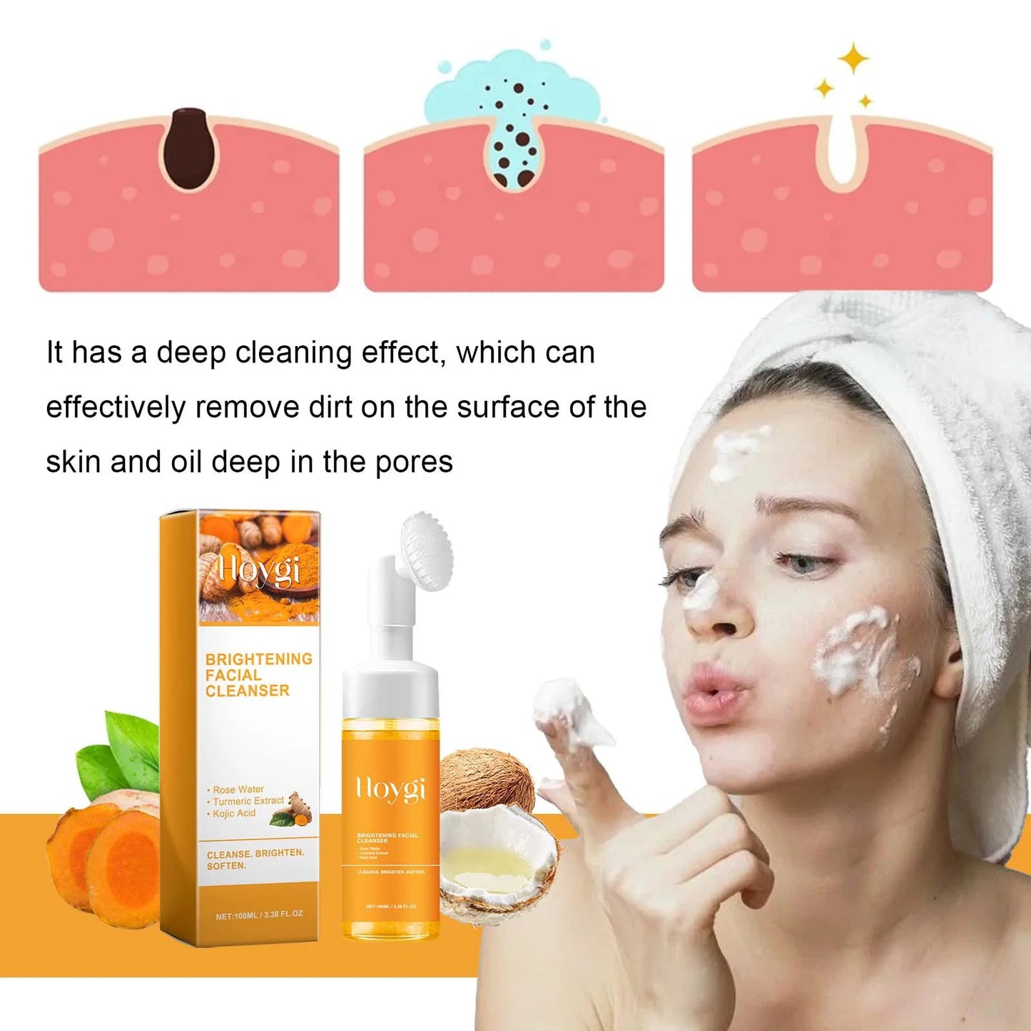 "Turmeric Cleanser – Soin Visage Anti-Imperfections & Éclat"